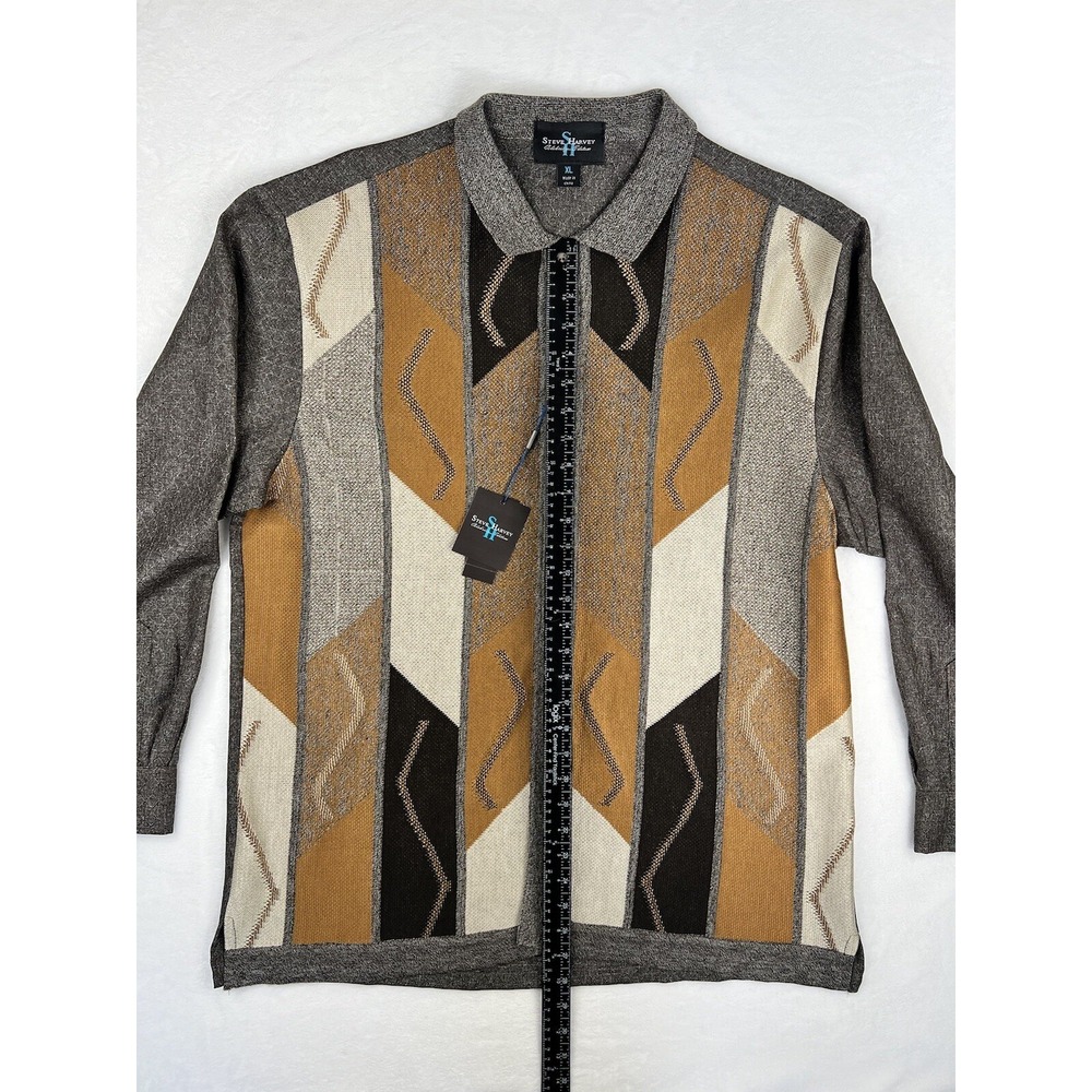Steve Harvey Shirt Men's Size XL Button Up Celebrity Edition Neutral Long Sleeve - Picture 6 of 11